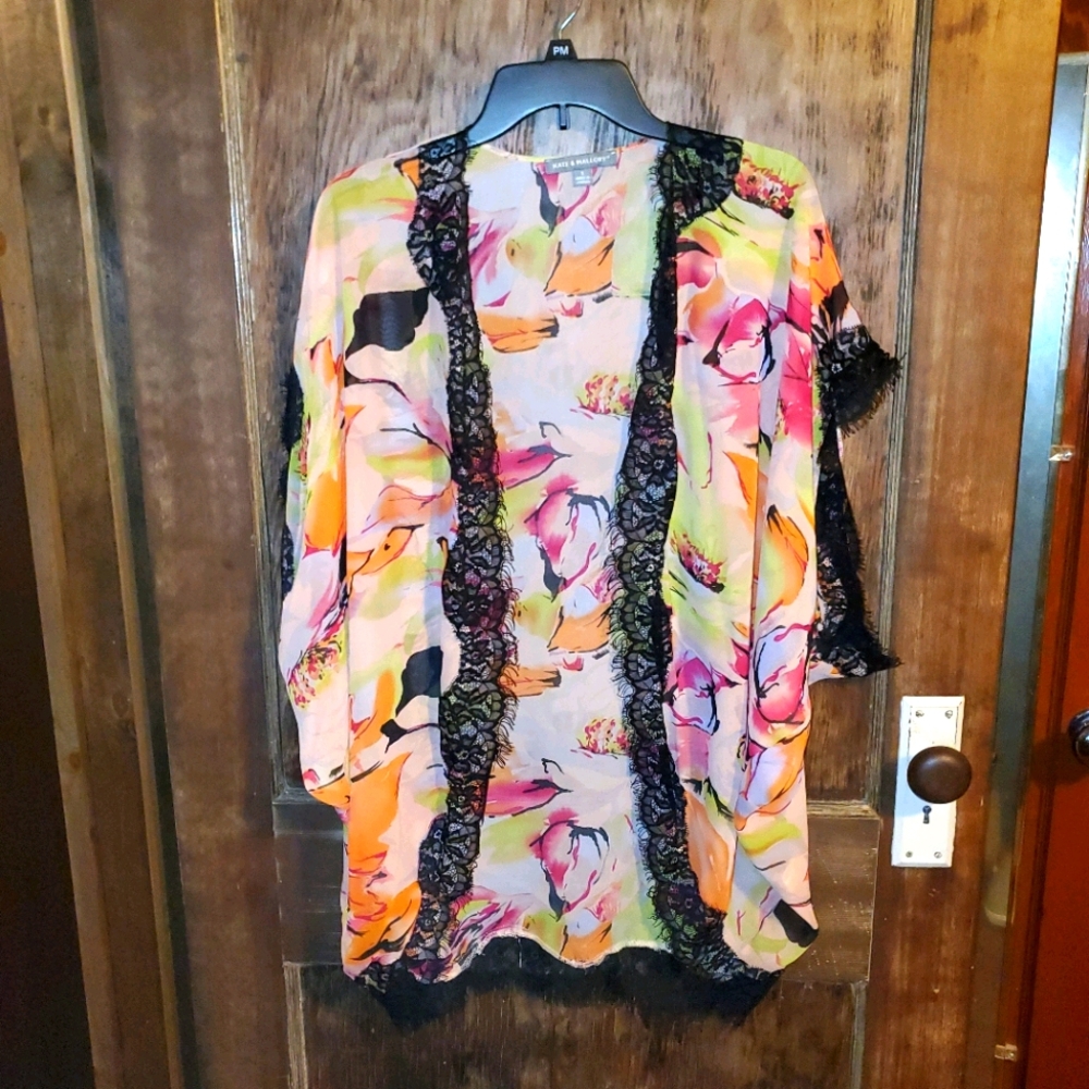 Kate & Mallory yellow orange kimono Small